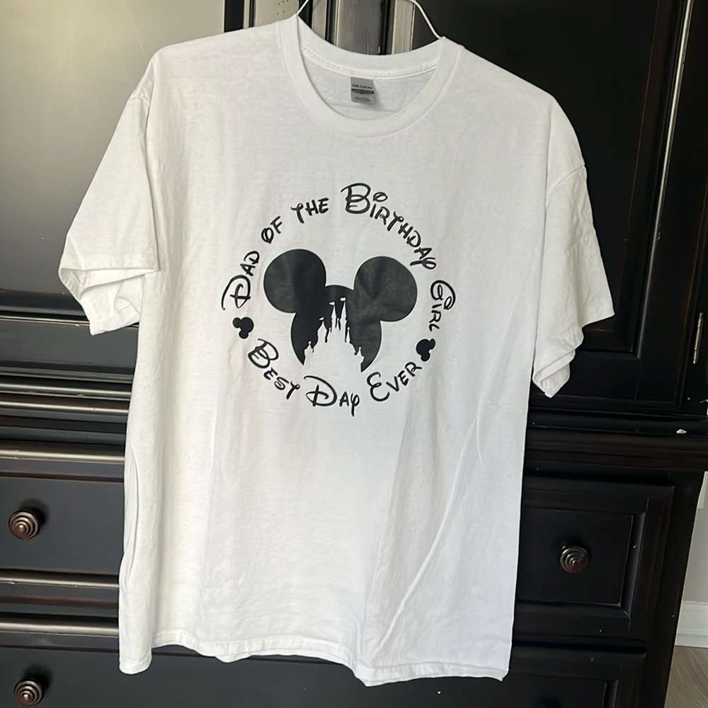 Disney Men White T-shirt